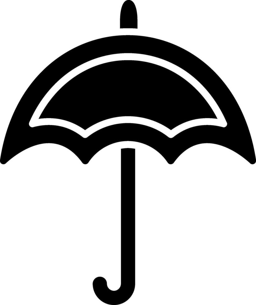 Umbrella Glyph Icon vector