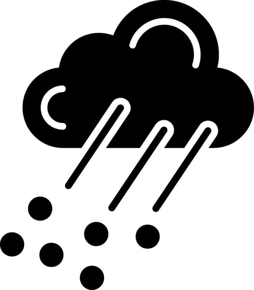 Hail Glyph Icon vector