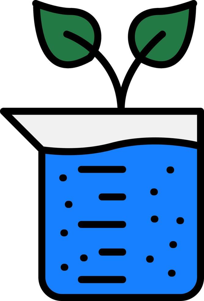 Beaker Line Filled Icon vector