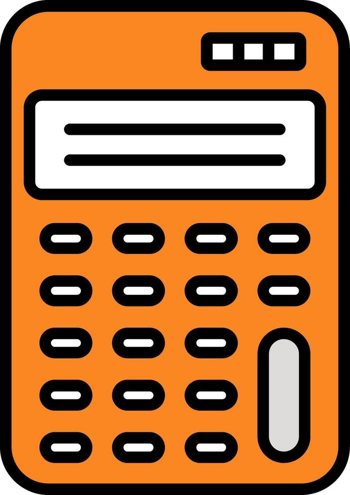 Scientific Calculator Line Filled Icon vector