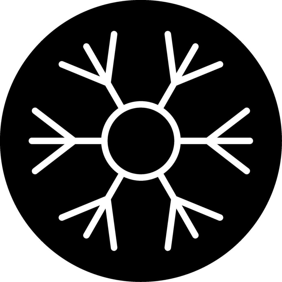 Snowflake Glyph Icon vector