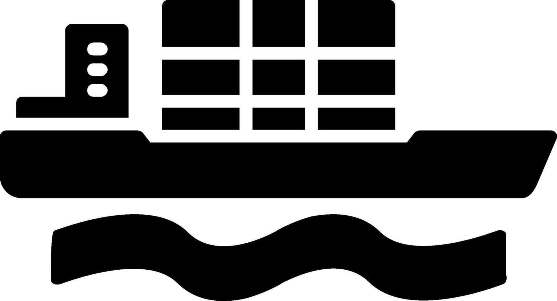 Bulk Carrier Glyph Icon vector
