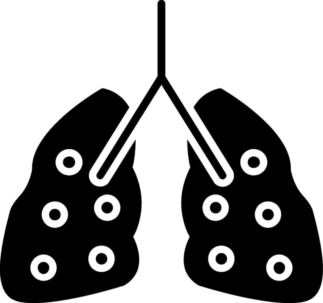 Pulmonology Glyph Icon vector