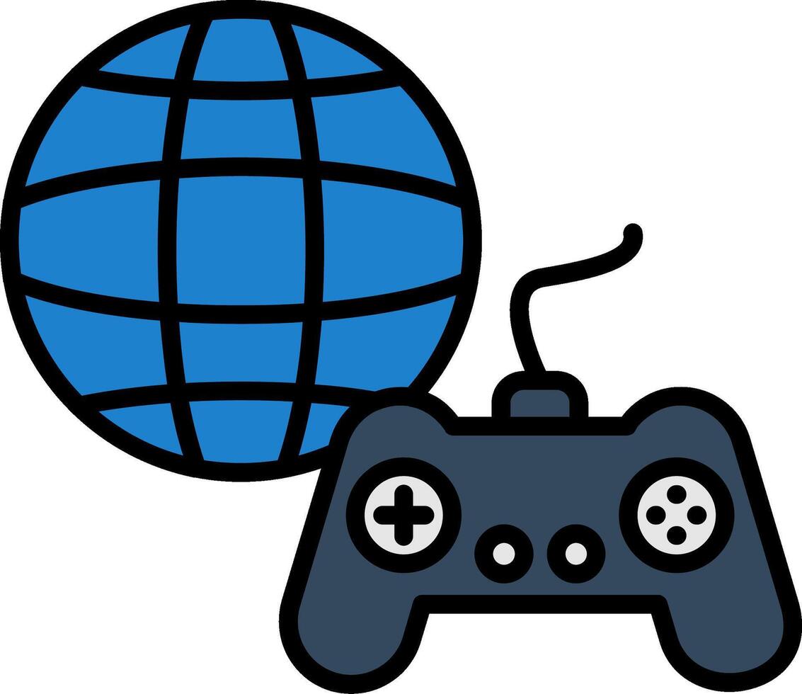 Gaming Line Filled Icon vector