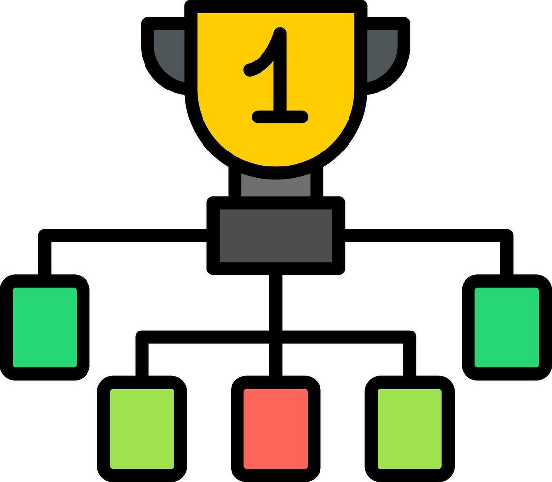 League Line Filled Icon vector