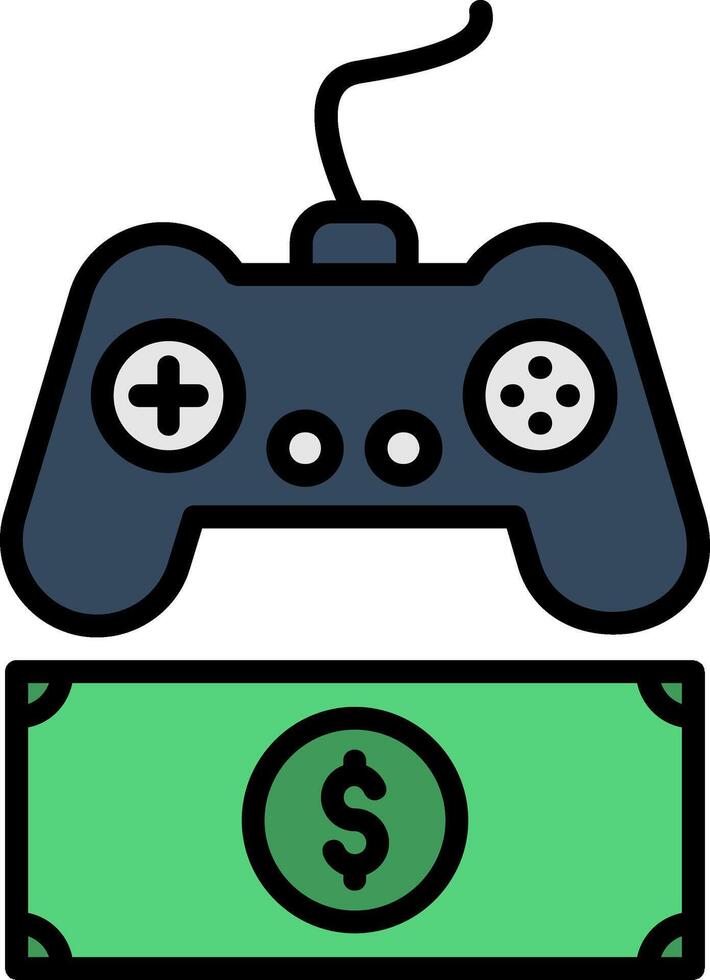 Bet Line Filled Icon vector