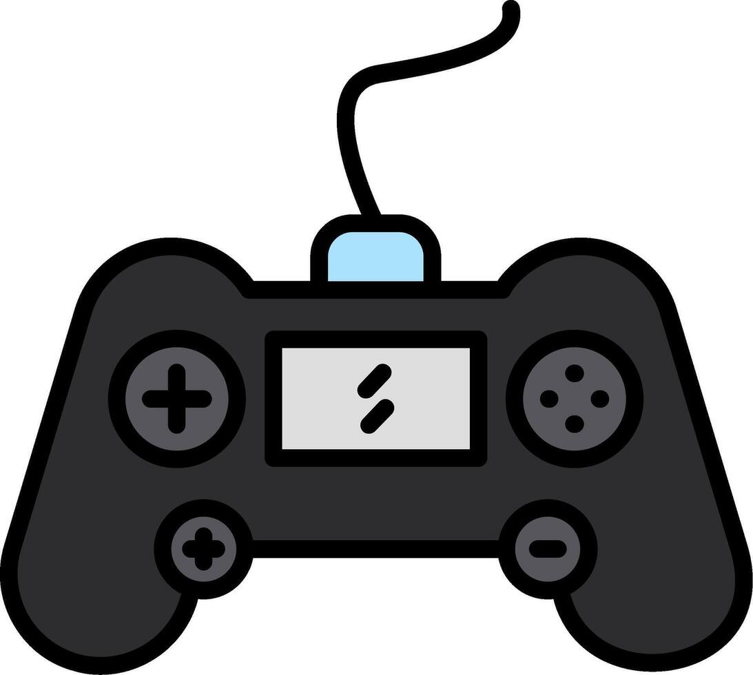 Gaming Console Line Filled Icon vector