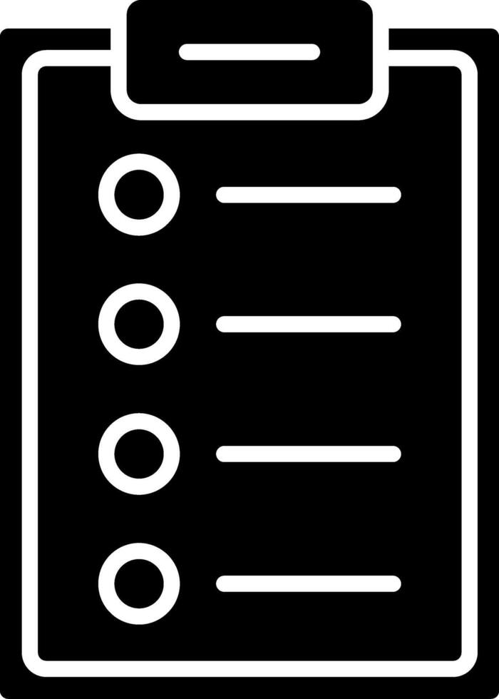 Clipboard Glyph Icon vector