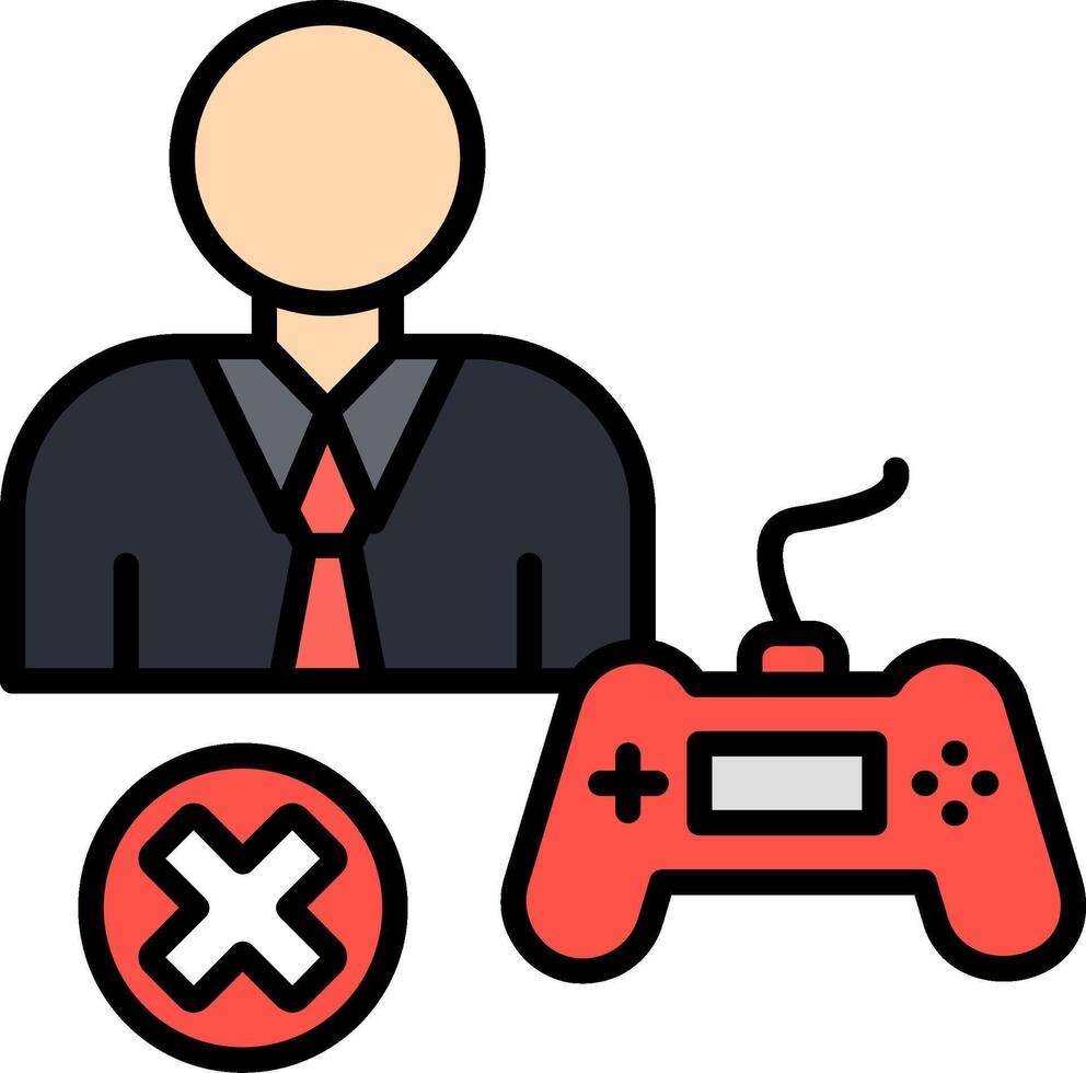 Banned Line Filled Icon vector