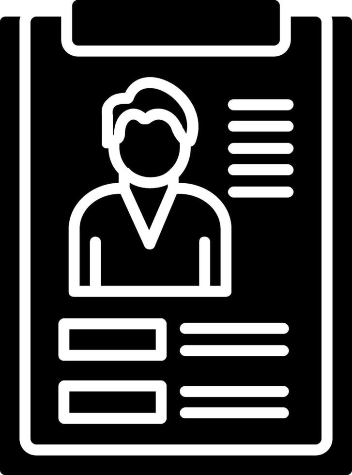 User Profile Glyph Icon vector