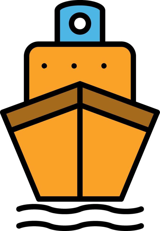 Boat Line Filled Icon vector