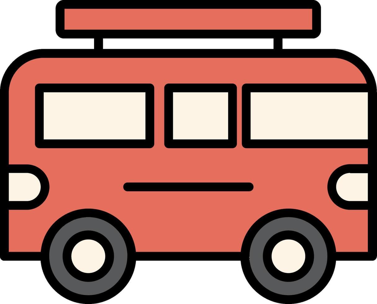 Camper Line Filled Icon vector