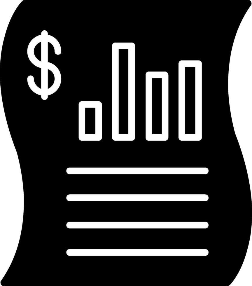 Financial Reporting Glyph Icon vector