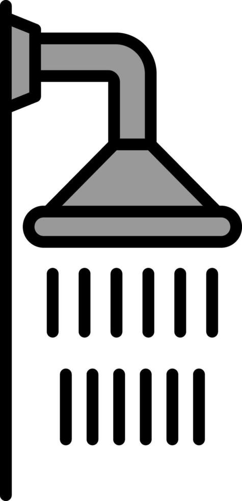 Shower Line Filled Icon vector