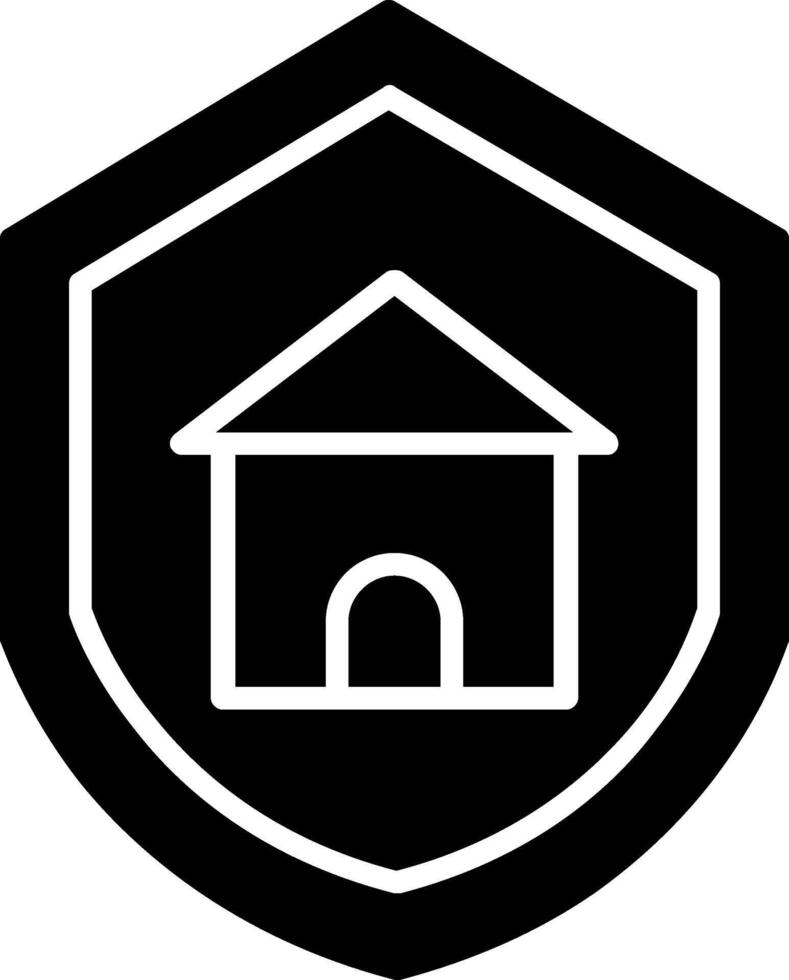 Home Protection Glyph Icon vector