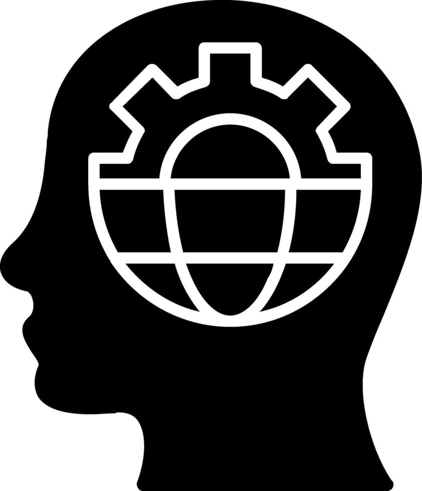 Stop Hand Glyph Icon vector