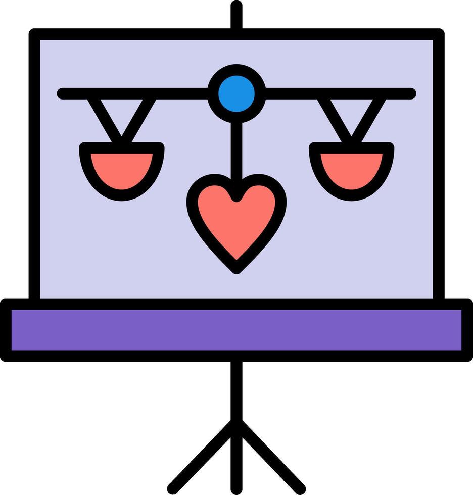 Training Line Filled Icon vector
