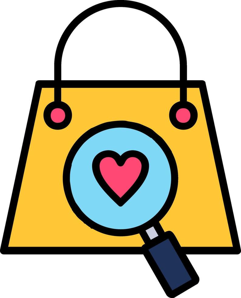 Find Favorite Product Line Filled Icon vector