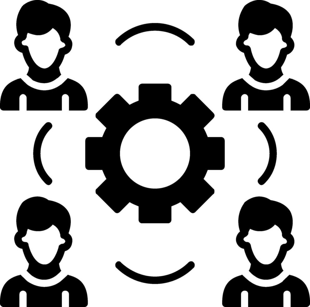 Cogwheel Glyph Icon vector