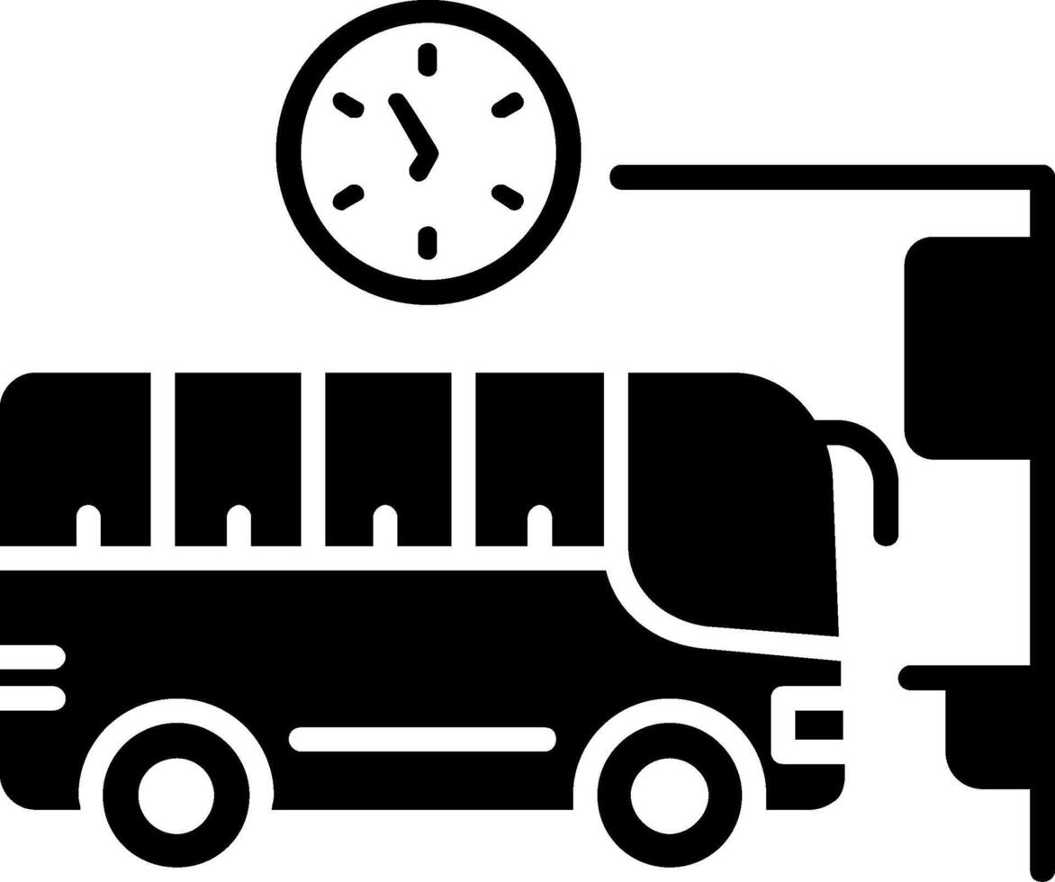 Bus Station Glyph Icon vector