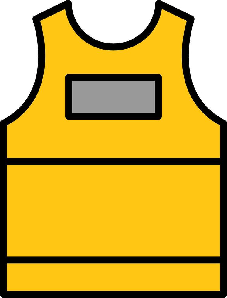 Tank Top Line Filled Icon vector