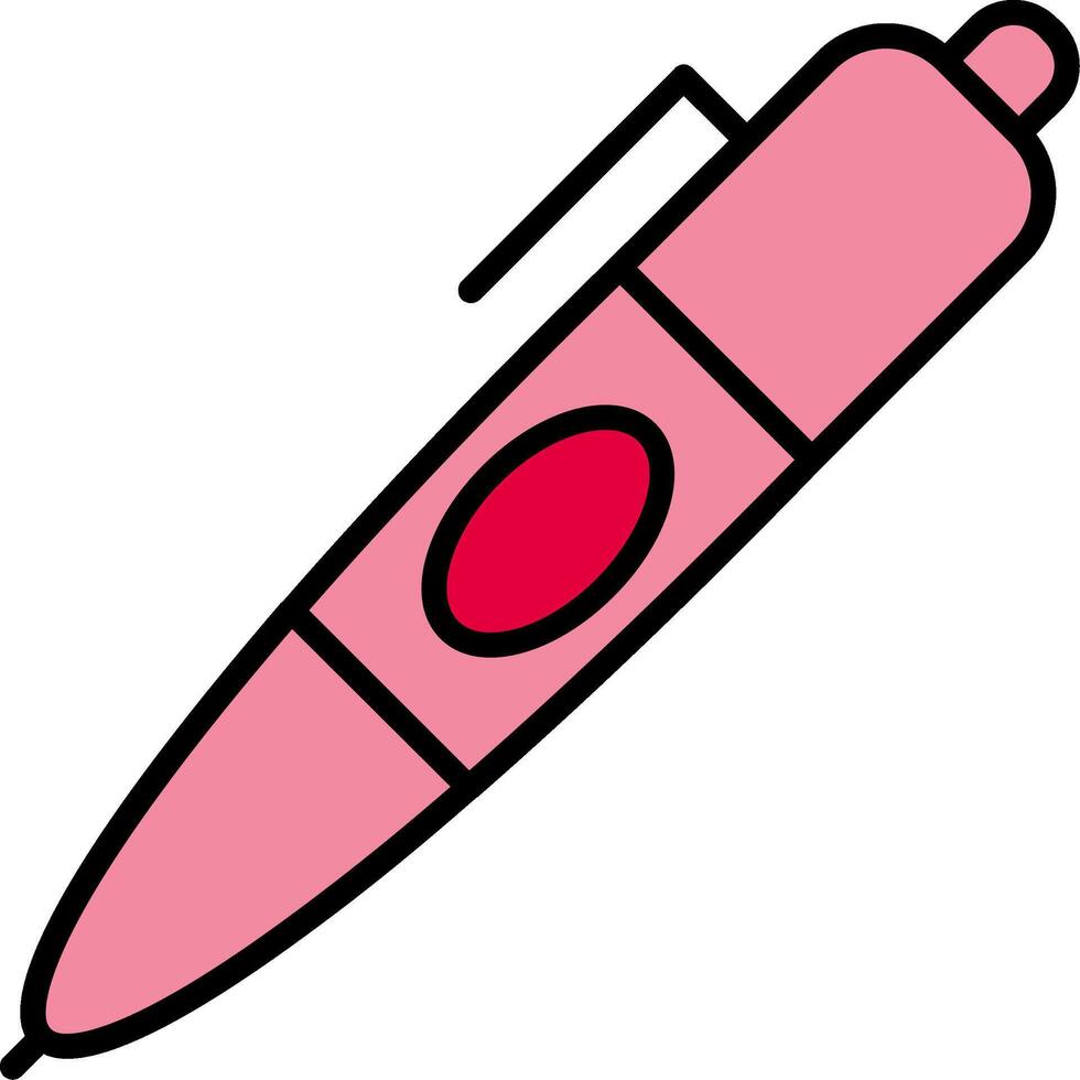 Pen Line Filled Icon vector