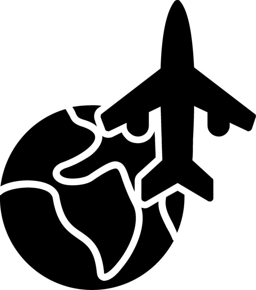 Worldwide Delivery Glyph Icon vector