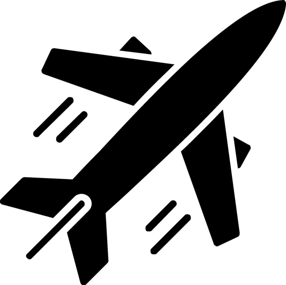 Plane Glyph Icon vector