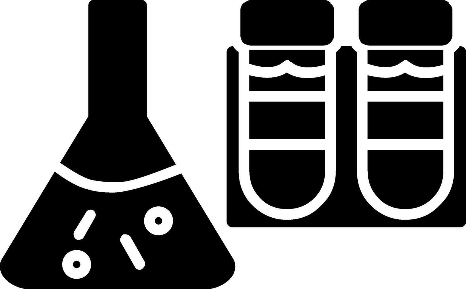 Science Beaker Glyph Icon vector