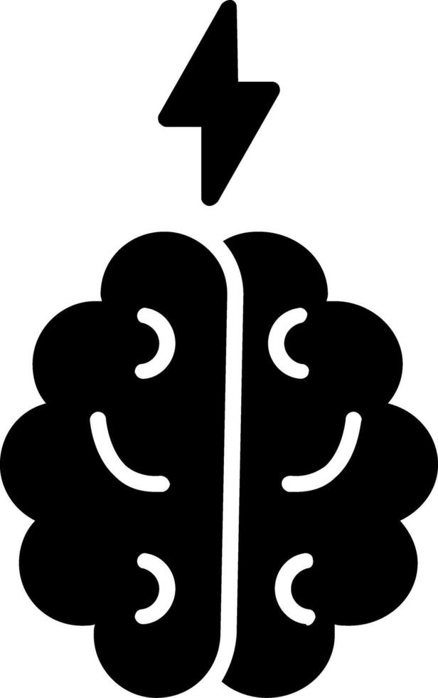 Brain Glyph Icon vector