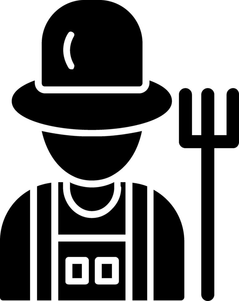 Farmer Male Glyph Icon vector