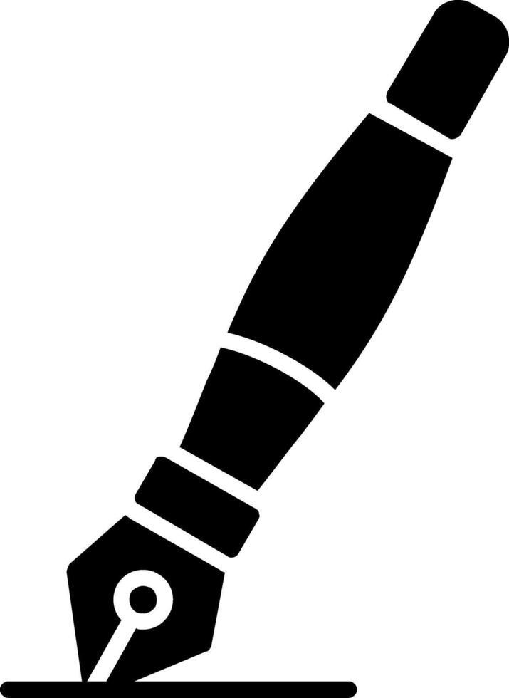 Ink Pen Glyph Icon vector