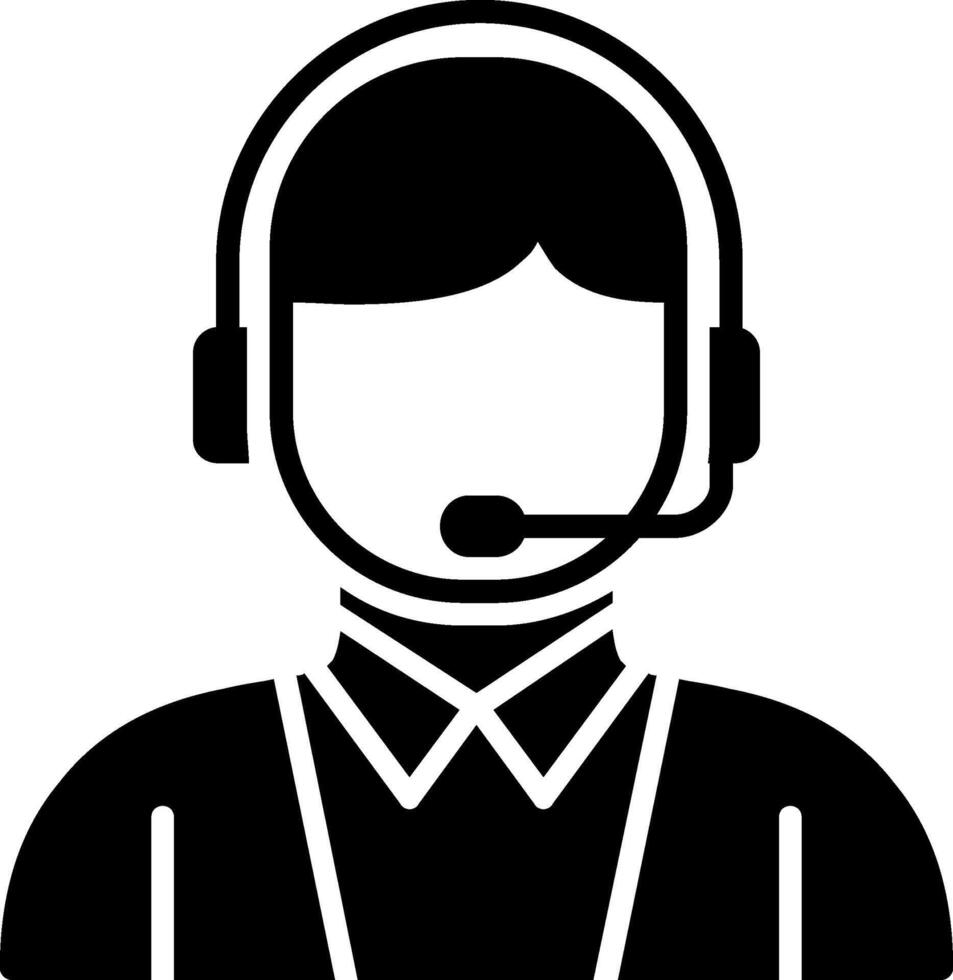 Customer Service Glyph Icon vector