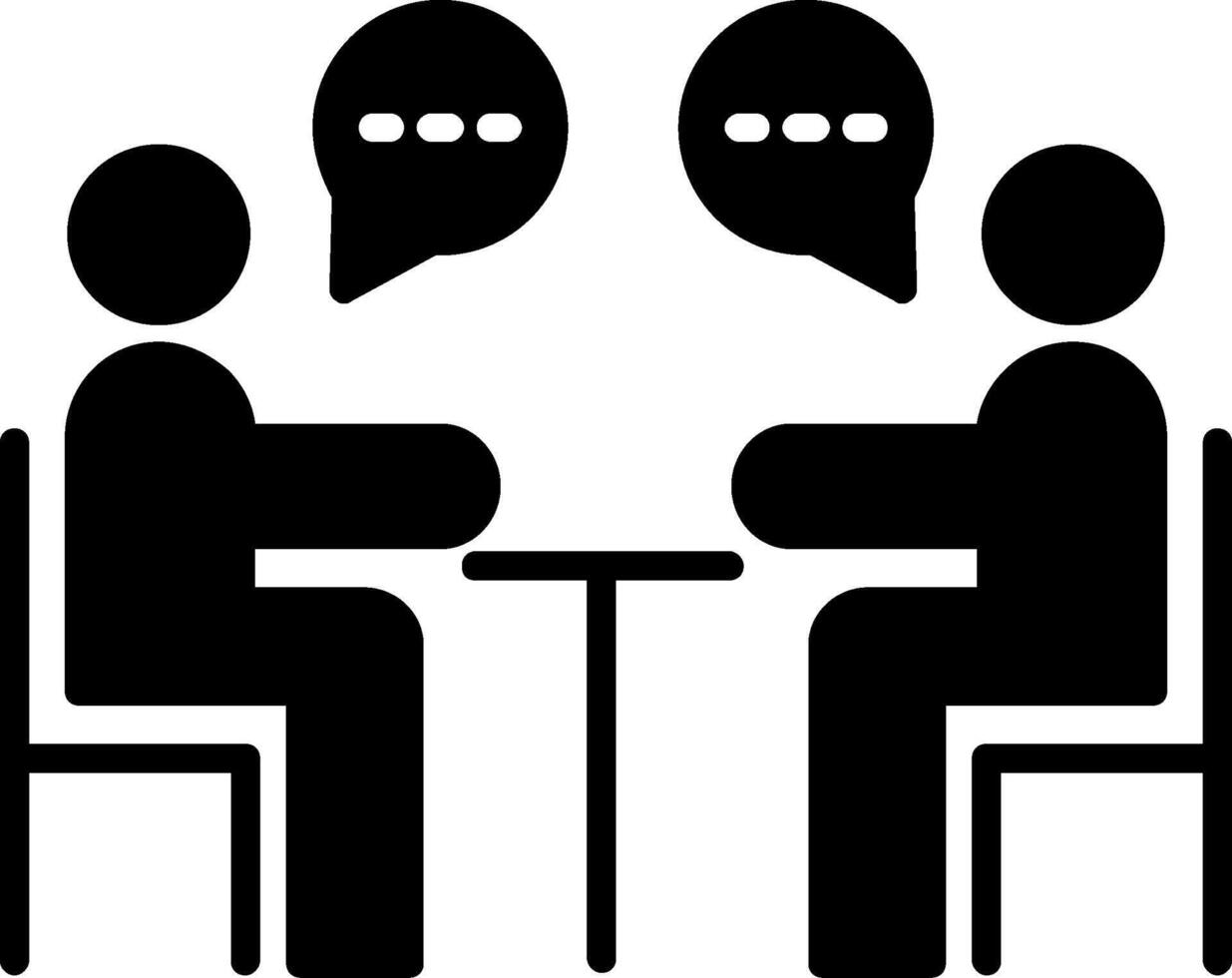 Business Meeting Glyph Icon vector