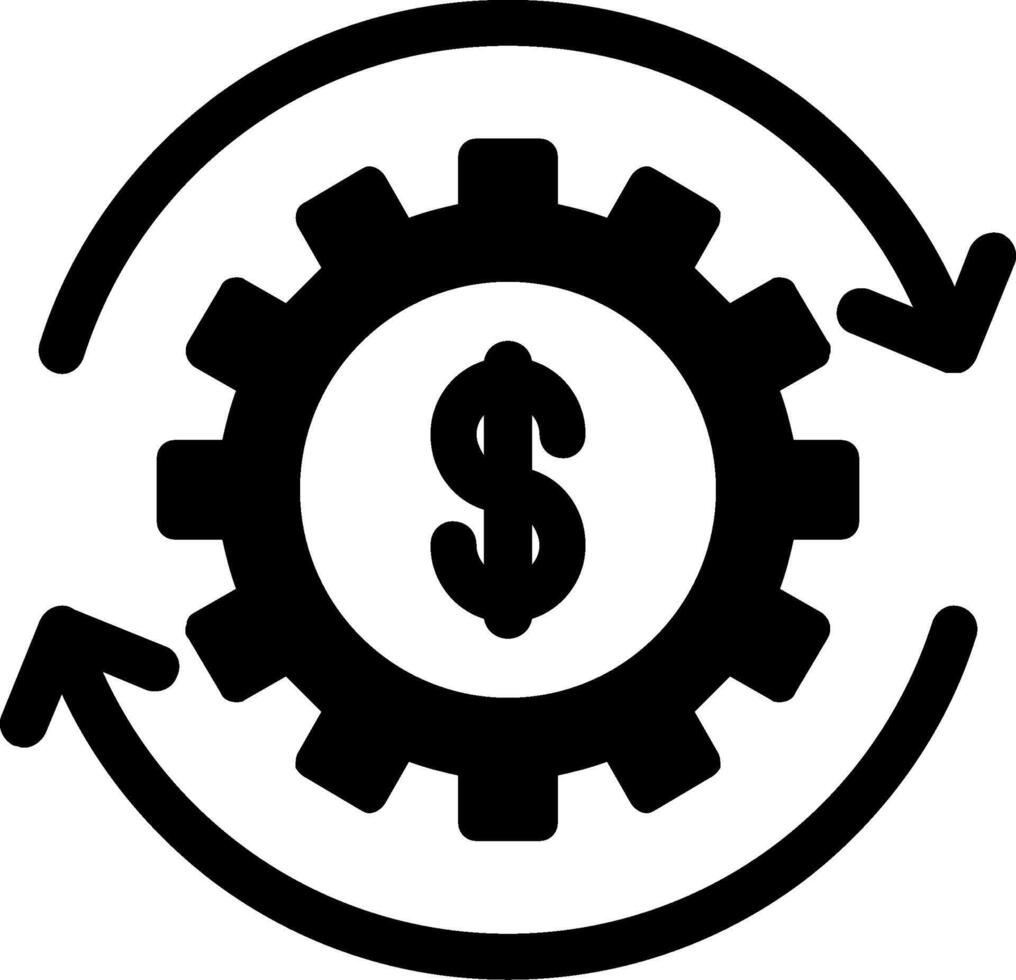 Money Working Glyph Icon vector