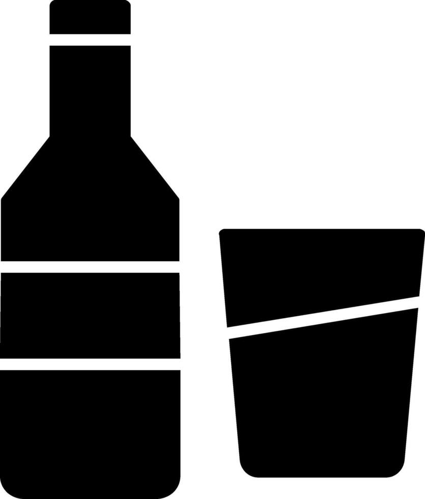 icono de glifo de vino vector