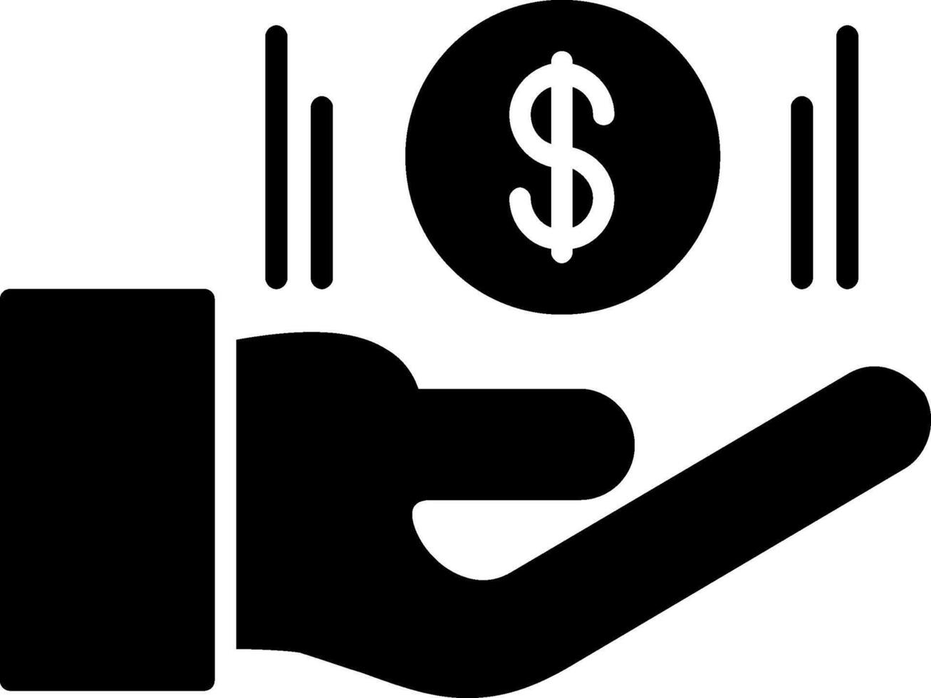 Payday Loan Glyph Icon vector