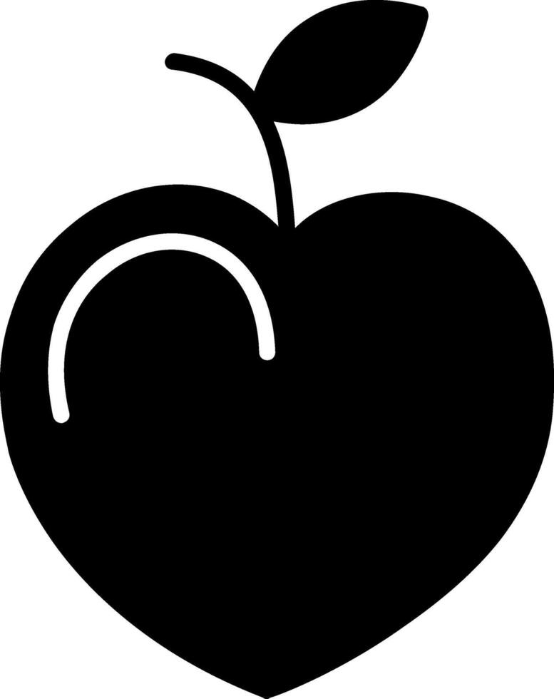 Nectarine Glyph Icon vector