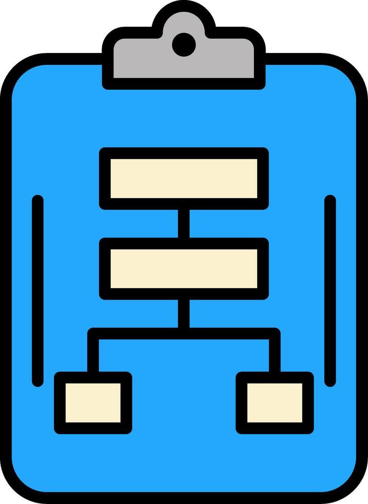 Planning Line Filled Icon vector