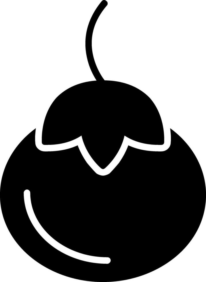 Persimmon Glyph Icon vector
