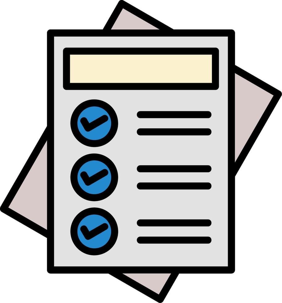 Notes Line Filled Icon vector