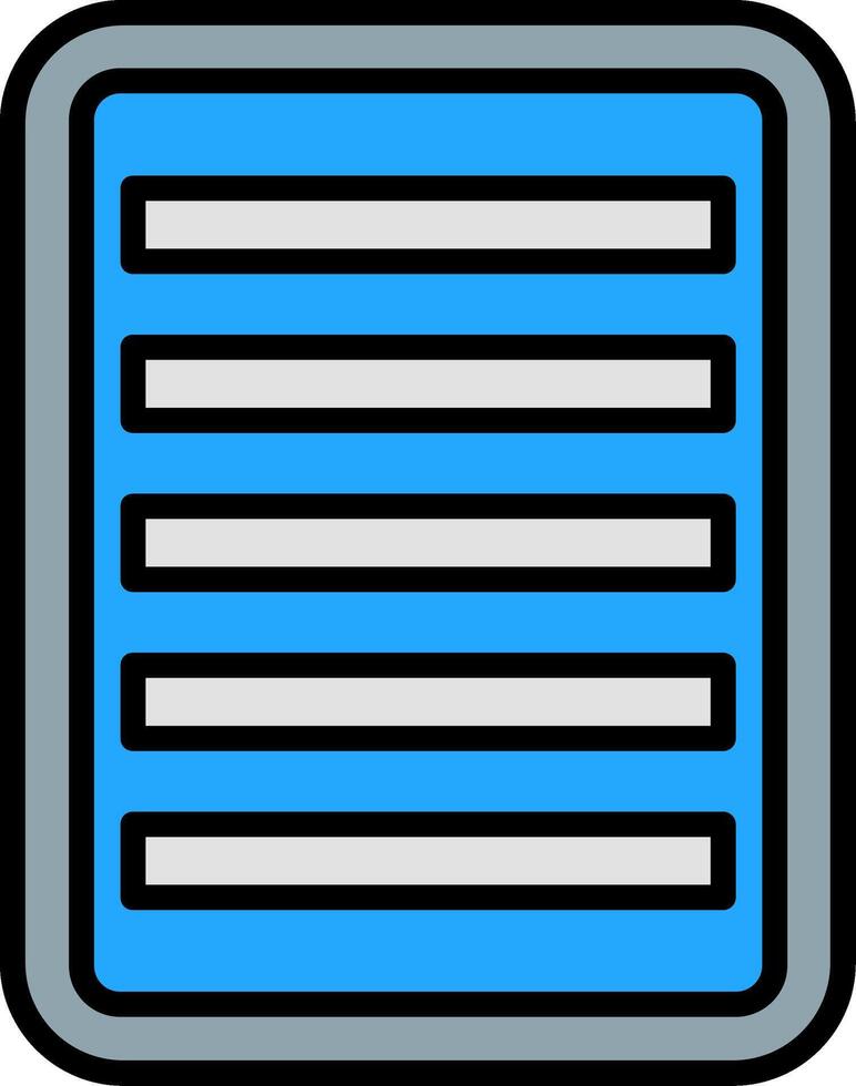 Note Line Filled Icon vector