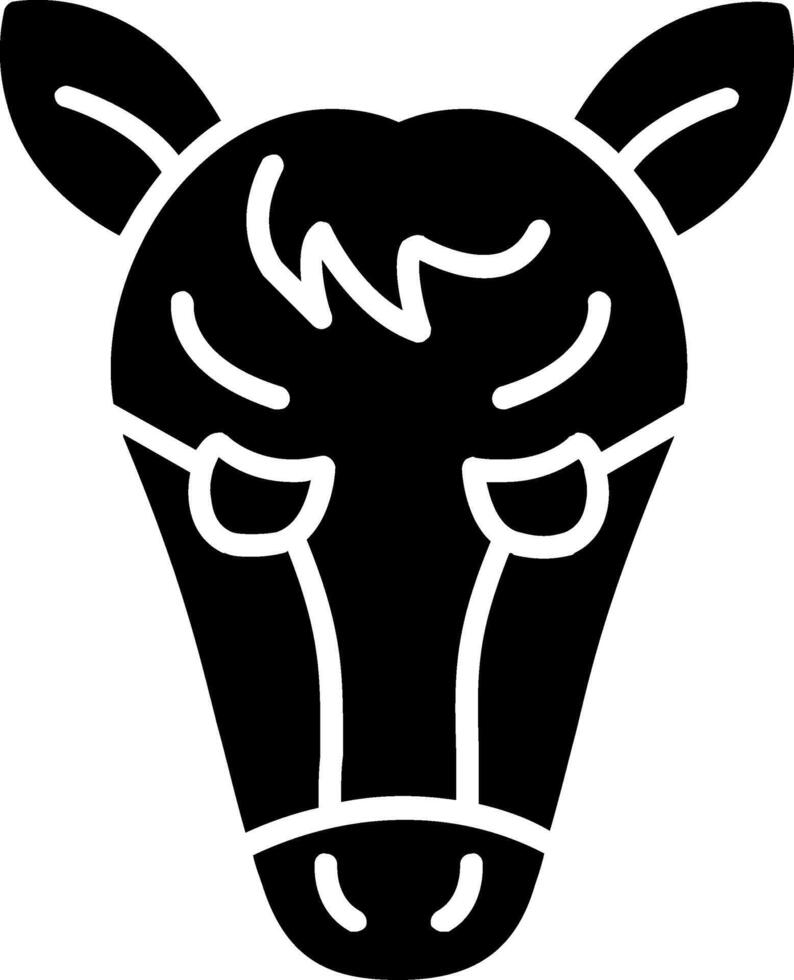 Horse Glyph Icon vector