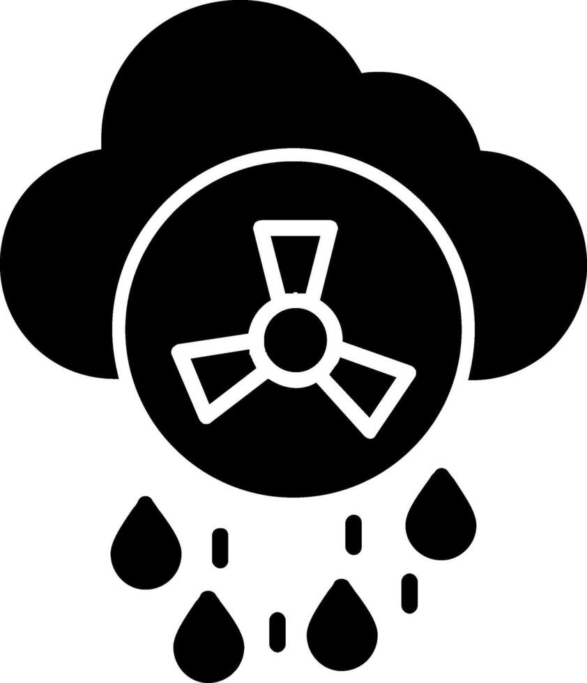 Acid Rain Glyph Icon vector