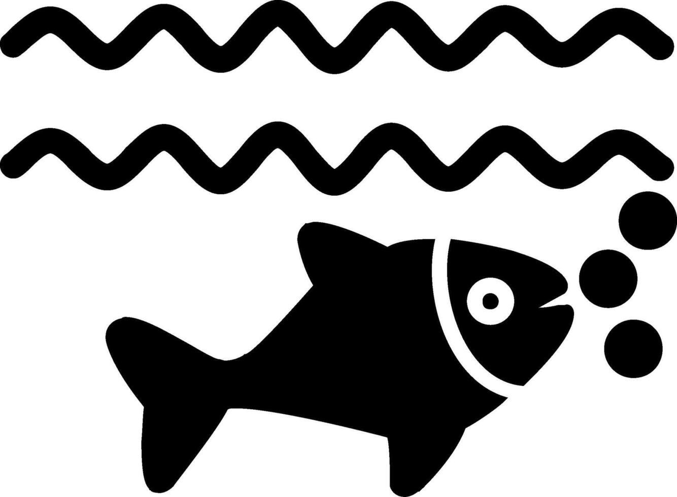 Fish Glyph Icon vector