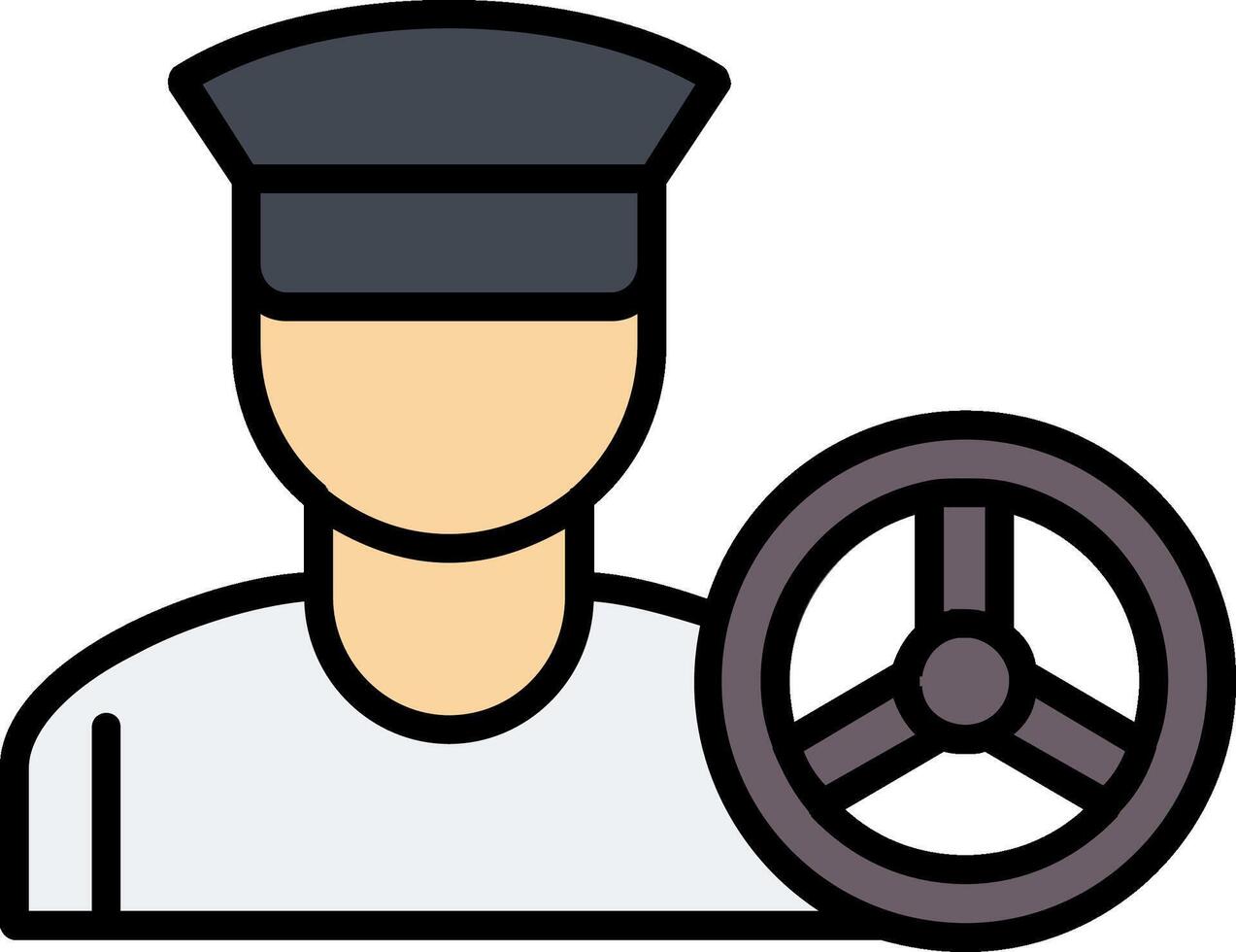 Driver Line Filled Icon vector