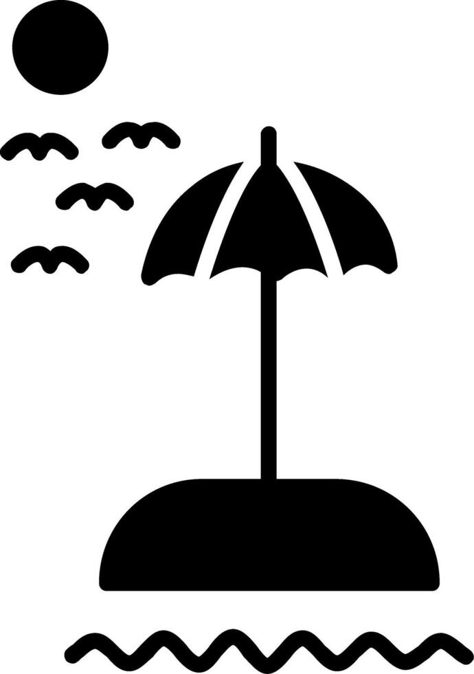 Beach Glyph Icon vector