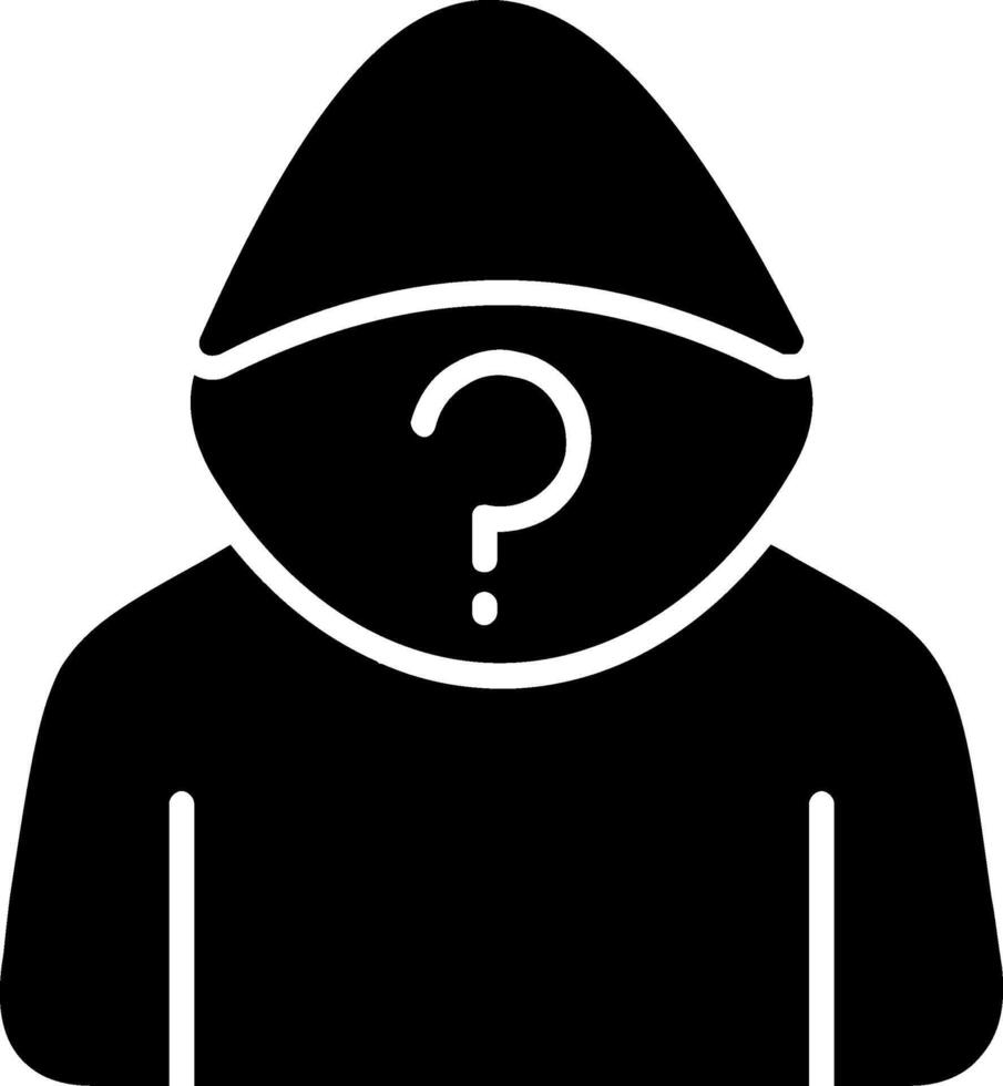 Anonymity Glyph Icon vector