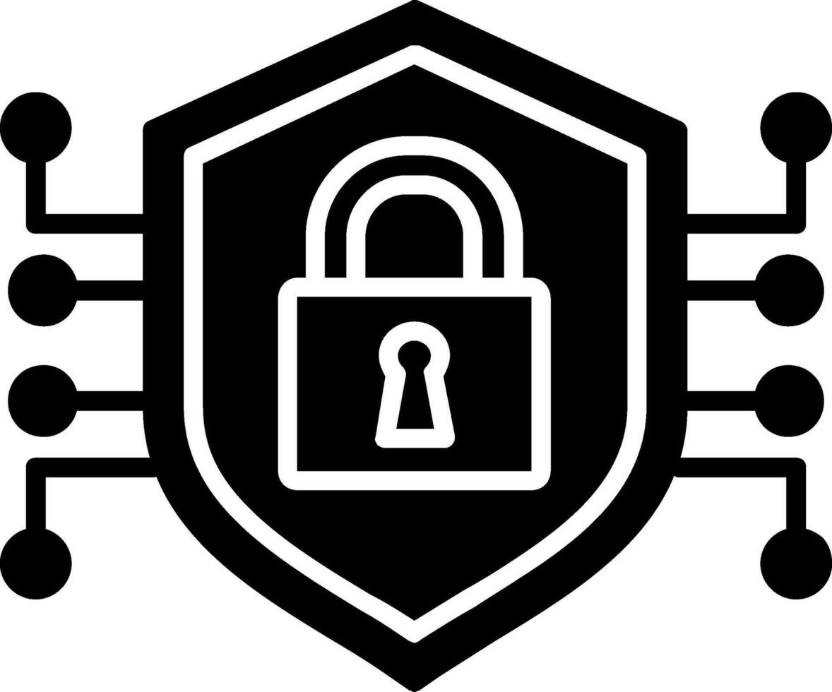 Encrypted Glyph Icon vector