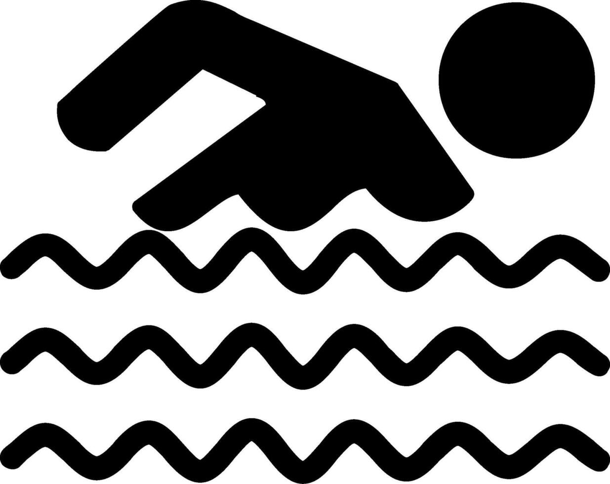 Swimming Glyph Icon vector